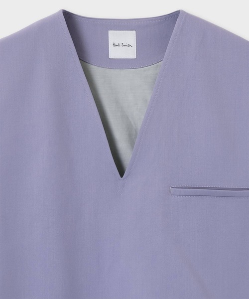 Paul Smith(ポールスミス)の「ウールギャバジン プルオーバー ウエストコート / 133100 096Y(ベスト・メンズ・ラベンダー・LARGE/MEDIUM)」の2枚目の写真