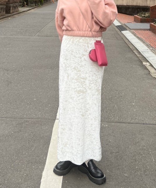 AMAIL(アマイル)の「Veroa straight skirt(スカート・レディース・ホワイト/ブラック・FREE)」の2枚目の写真