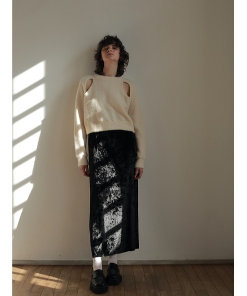AMAIL(アマイル)の「Veroa straight skirt(スカート・レディース・ホワイト/ブラック・FREE)」の7枚目の写真