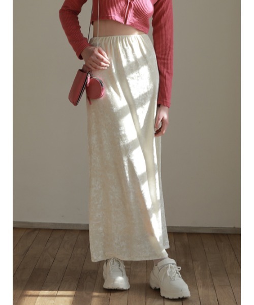 AMAIL(アマイル)の「Veroa straight skirt(スカート・レディース・ホワイト/ブラック・FREE)」の5枚目の写真
