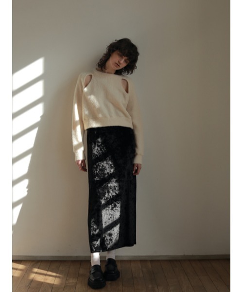 AMAIL(アマイル)の「Veroa straight skirt(スカート・レディース・ホワイト/ブラック・FREE)」の8枚目の写真