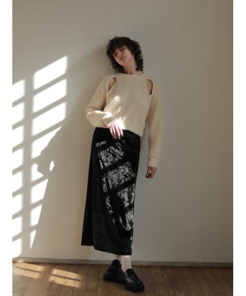 AMAIL(アマイル)の「Veroa straight skirt(スカート・レディース・ホワイト/ブラック・FREE)」の9枚目の写真