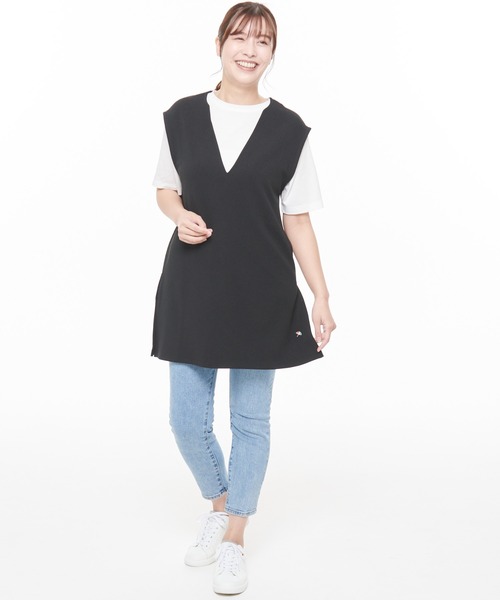 Arnold Palmer（アーノルドパーマー）の「モチーフ Tee ＋ スリーブレス Vネック チュニック セット（アンサンブル・レディース・ブラック/オレンジ/ダークベージュ・S/M/L）」の20枚目の写真