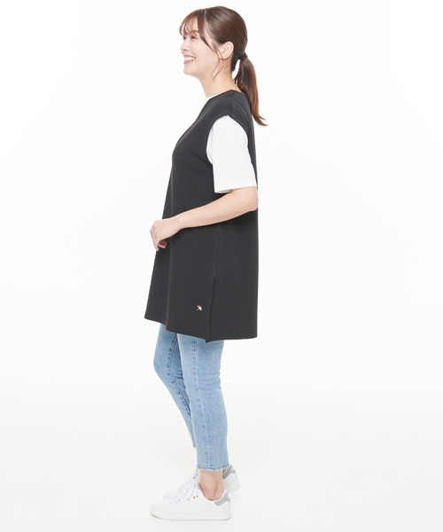 Arnold Palmer（アーノルドパーマー）の「モチーフ Tee ＋ スリーブレス Vネック チュニック セット（アンサンブル・レディース・ブラック/オレンジ/ダークベージュ・S/M/L）」の21枚目の写真