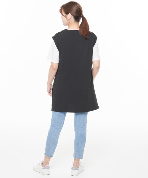 Arnold Palmer（アーノルドパーマー）の「モチーフ Tee ＋ スリーブレス Vネック チュニック セット（アンサンブル・レディース・ブラック/オレンジ/ダークベージュ・S/M/L）」の22枚目の写真