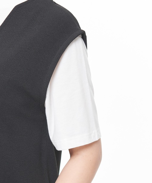 Arnold Palmer（アーノルドパーマー）の「モチーフ Tee ＋ スリーブレス Vネック チュニック セット（アンサンブル・レディース・ブラック/オレンジ/ダークベージュ・S/M/L）」の18枚目の写真