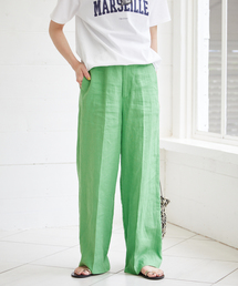 SLOBE IENA | European Linen ストレートパンツ(スラックス)