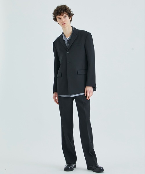 th products QUINN 黒 ワイドスラックス th products（ティーエイチプロダクト）の「th products QUINN