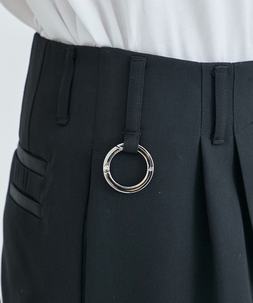 th products QUINN 黒 ワイドスラックス th products（ティーエイチプロダクト）の「th products QUINN