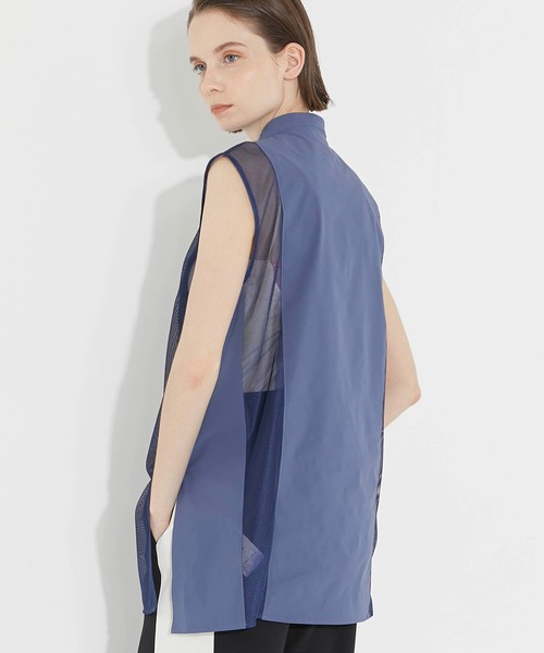 CITY TOKYO（シティトウキョウ）の「メッシュレイヤードシャツ（シャツ/ブラウス・レディース・オフホワイト/ブルー・FREE）」の14枚目の写真