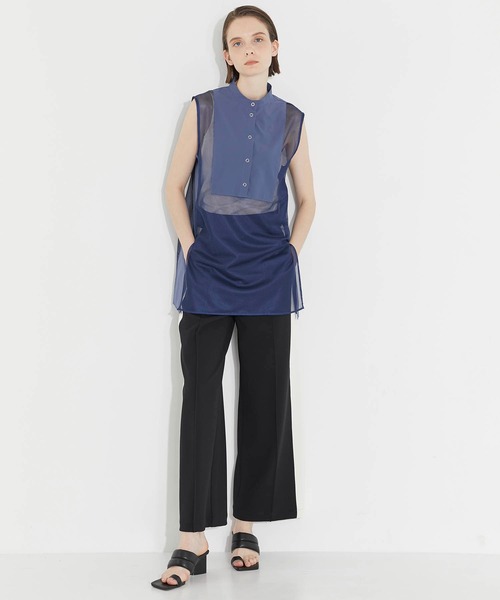 CITY TOKYO（シティトウキョウ）の「メッシュレイヤードシャツ（シャツ/ブラウス・レディース・オフホワイト/ブルー・FREE）」の17枚目の写真