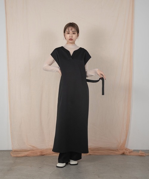 Amiur（エミレ）の「puff pastry long vest（ベスト・レディース・ブラック/アイボリー・FREE）」の7枚目の写真