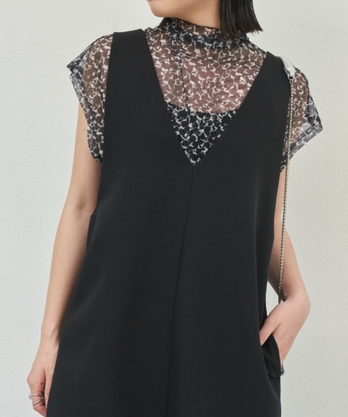 Aunt Marie's(アントマリーズ)の「ハイネックシアーフレンチスリーブトップス(Tシャツ/カットソー・レディース・グリーン/ホワイト/ブルー/その他/ブラック・FREE)」の22枚目の写真