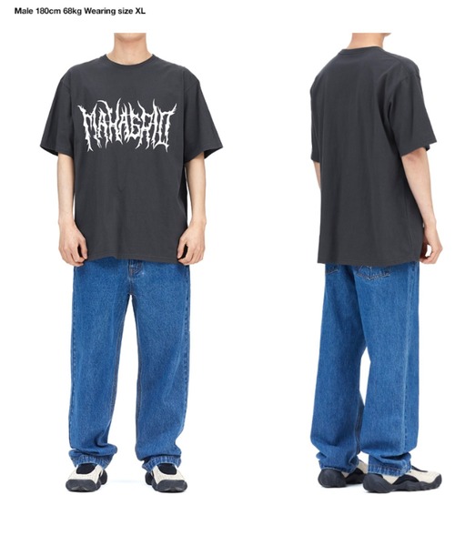 MAHAGRID(マハグリッド)の「『mahagrid/マハグリッド』GOTH LOGO TEE/ゴースロゴ 半袖 カットソー(Tシャツ/カットソー・レディース・チャコールグレー/ホワイト/ピンク・S/M/L/XL)」の5枚目の写真