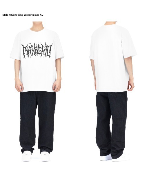 MAHAGRID(マハグリッド)の「『mahagrid/マハグリッド』GOTH LOGO TEE/ゴースロゴ 半袖 カットソー(Tシャツ/カットソー・レディース・チャコールグレー/ホワイト/ピンク・S/M/L/XL)」の4枚目の写真