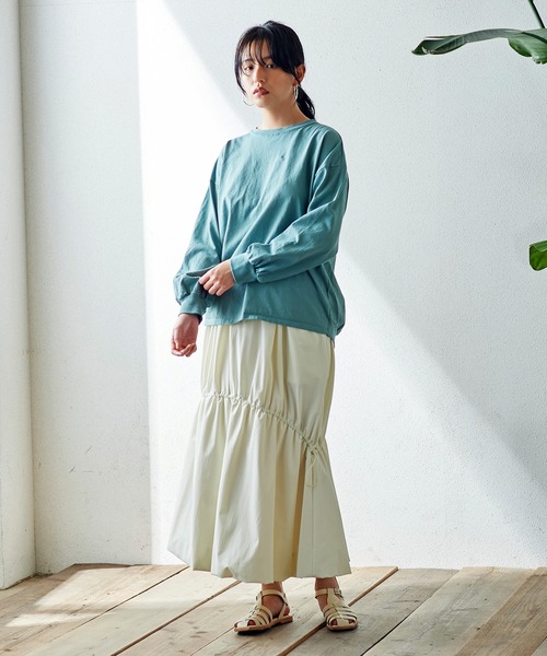 Good On(グッドオン)の「GOOD ON ロングスリーブパフ TEE GOLT2203(Tシャツ/カットソー・レディース・グリーン系その他/ブルー・FREE)」の13枚目の写真