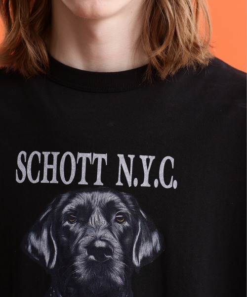 schott（ショット）の「Schott/ショット/SS T-SHIRT "LABRADOR RETRIEVER"/半袖 Tシャツ "ラブラドール レトリバー"（Tシャツ/カットソー・メンズ・グレー/ブラック/オフホワイト・L/XL/2XL/M）」の6枚目の写真
