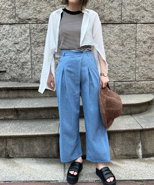 FOREVER 21（フォーエバー トゥエンティーワン）の「ショルダースリットシャツ（シャツ/ブラウス・レディース・オフホワイト/オレンジ・FREE）」の14枚目の写真