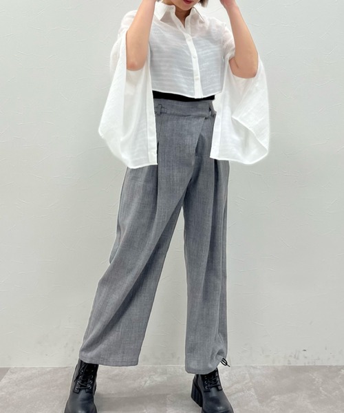 FOREVER 21（フォーエバー トゥエンティーワン）の「ショルダースリットシャツ（シャツ/ブラウス・レディース・オフホワイト/オレンジ・FREE）」の15枚目の写真