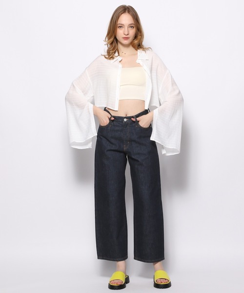 FOREVER 21（フォーエバー トゥエンティーワン）の「ショルダースリットシャツ（シャツ/ブラウス・レディース・オフホワイト/オレンジ・FREE）」の17枚目の写真