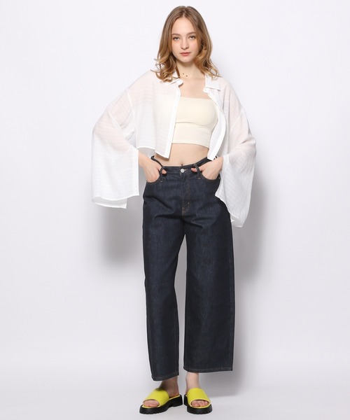 FOREVER 21（フォーエバー トゥエンティーワン）の「ショルダースリットシャツ（シャツ/ブラウス・レディース・オフホワイト/オレンジ・FREE）」の18枚目の写真