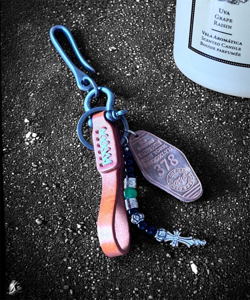 83 ネイティブモーテルレザー★ココペリ キーホルダー バッグチャーム 83 ネイティブモーテルレザー☆ココペリ キーホルダー バッグチャーム