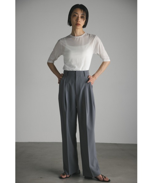 STYLEMIXER（スタイルミキサー）の「シアーバックシームT（Tシャツ/カットソー・レディース・ホワイト/ブラック/ベージュ/グレー・FREE）」の9枚目の写真