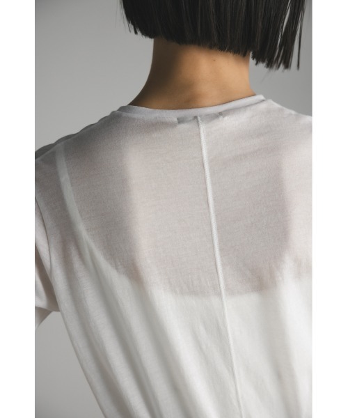 STYLEMIXER（スタイルミキサー）の「シアーバックシームT（Tシャツ/カットソー・レディース・ホワイト/ブラック/ベージュ/グレー・FREE）」の15枚目の写真