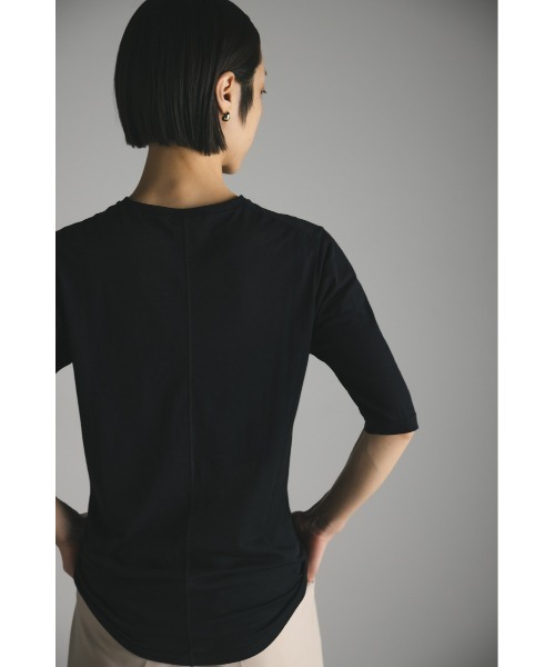 STYLEMIXER（スタイルミキサー）の「シアーバックシームT（Tシャツ/カットソー・レディース・ホワイト/ブラック/ベージュ/グレー・FREE）」の6枚目の写真