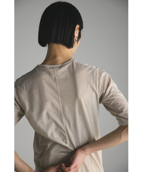 STYLEMIXER（スタイルミキサー）の「シアーバックシームT（Tシャツ/カットソー・レディース・ホワイト/ブラック/ベージュ/グレー・FREE）」の12枚目の写真