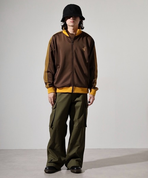 SUGGESTION(サジェッション)の「Ribbed color scheme line tracker / リブ配色ライントラッカー unisex(ジャージ・メンズ・パープル/チャコール/ワイン/ベージュ/ブラウン/クリーム・M/L)」の21枚目の写真