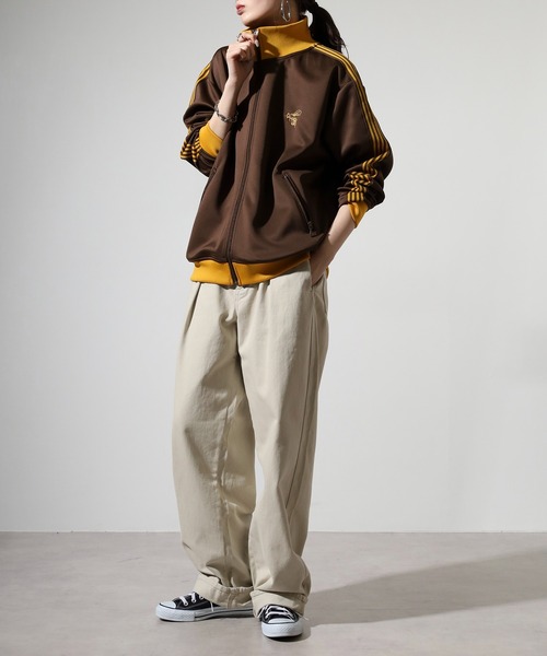 SUGGESTION(サジェッション)の「Ribbed color scheme line tracker / リブ配色ライントラッカー unisex(ジャージ・メンズ・パープル/チャコール/ワイン/ベージュ/ブラウン/クリーム・M/L)」の12枚目の写真