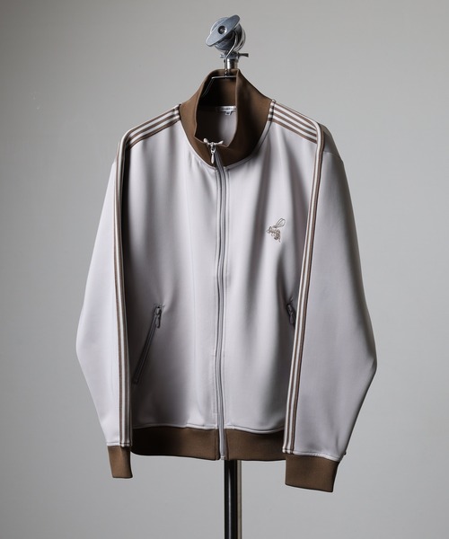 SUGGESTION(サジェッション)の「Ribbed color scheme line tracker / リブ配色ライントラッカー unisex(ジャージ・メンズ・パープル/チャコール/ワイン/ベージュ/ブラウン/クリーム・M/L)」の7枚目の写真