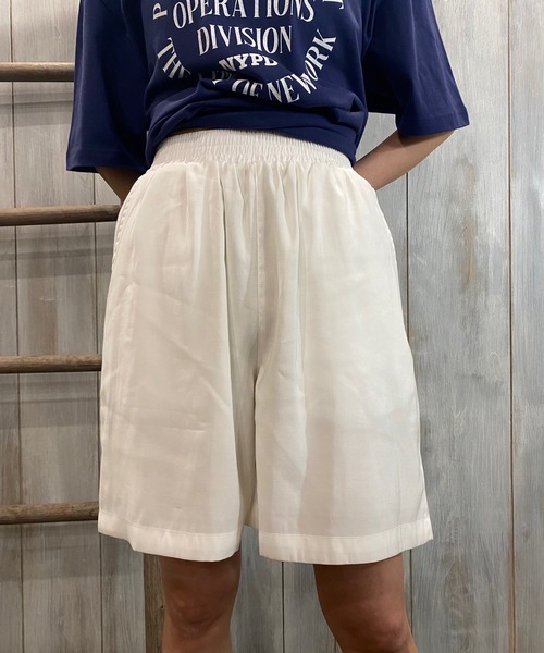 Miscere（ミスケーレ）の「☆ イージーハーフパンツ　344069（その他パンツ・レディース・パープル/ブラック/オフホワイト・FREE）」の3枚目の写真
