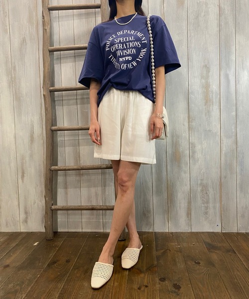 Miscere（ミスケーレ）の「☆ イージーハーフパンツ　344069（その他パンツ・レディース・パープル/ブラック/オフホワイト・FREE）」の6枚目の写真