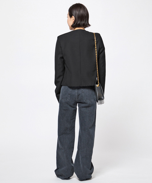 COVERT（コバート）の「【COVERT/コーベルト】CREW NECK JACKET（ノーカラージャケット・レディース・ブラック・36）」の22枚目の写真