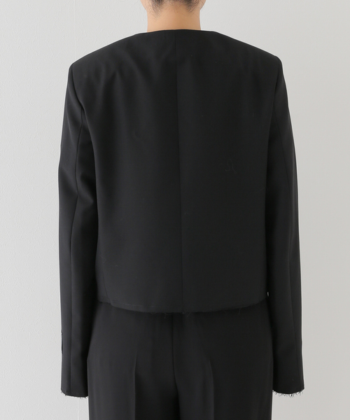 COVERT（コバート）の「【COVERT/コーベルト】CREW NECK JACKET（ノーカラージャケット・レディース・ブラック・36）」の8枚目の写真