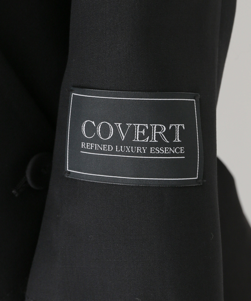 COVERT（コバート）の「【COVERT/コーベルト】CREW NECK JACKET（ノーカラージャケット・レディース・ブラック・36）」の3枚目の写真