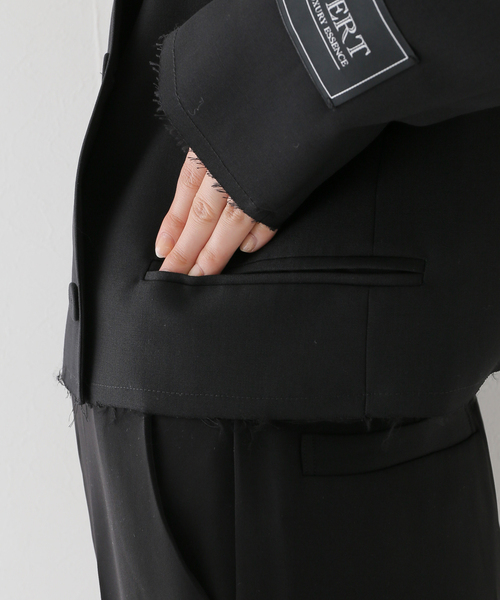 COVERT（コバート）の「【COVERT/コーベルト】CREW NECK JACKET（ノーカラージャケット・レディース・ブラック・36）」の14枚目の写真