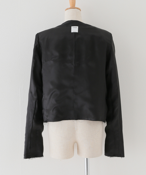 COVERT（コバート）の「【COVERT/コーベルト】CREW NECK JACKET（ノーカラージャケット・レディース・ブラック・36）」の12枚目の写真