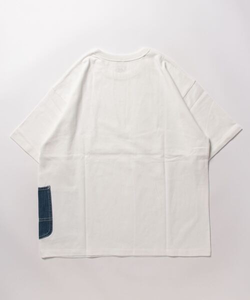 Lee（リー）の「【Lee】サイドデニムポケットＴ（Tシャツ/カットソー・メンズ・ホワイト・M/L/XL）」の2枚目の写真