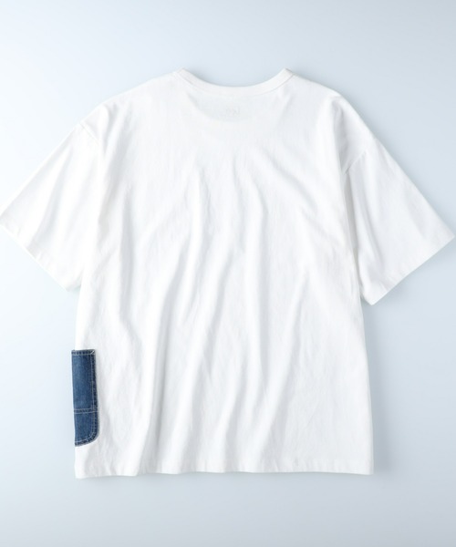 Lee（リー）の「【Lee】サイドデニムポケットＴ（Tシャツ/カットソー・メンズ・ホワイト・M/L/XL）」の3枚目の写真