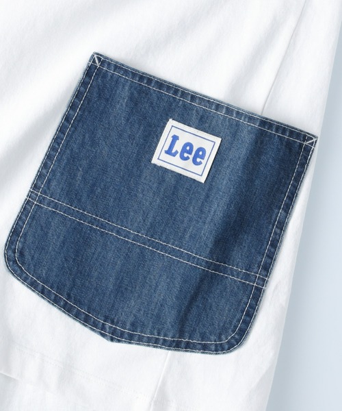 Lee（リー）の「【Lee】サイドデニムポケットＴ（Tシャツ/カットソー・メンズ・ホワイト・M/L/XL）」の4枚目の写真