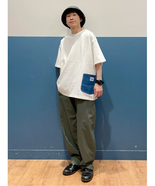 Lee（リー）の「【Lee】サイドデニムポケットＴ（Tシャツ/カットソー・メンズ・ホワイト・M/L/XL）」の12枚目の写真