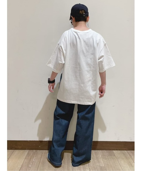 Lee（リー）の「【Lee】サイドデニムポケットＴ（Tシャツ/カットソー・メンズ・ホワイト・M/L/XL）」の21枚目の写真