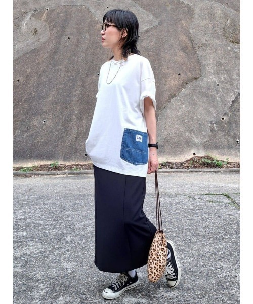 Lee（リー）の「【Lee】サイドデニムポケットＴ（Tシャツ/カットソー・メンズ・ホワイト・M/L/XL）」の22枚目の写真
