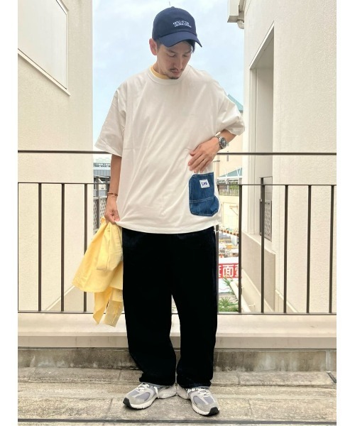 Lee（リー）の「【Lee】サイドデニムポケットＴ（Tシャツ/カットソー・メンズ・ホワイト・M/L/XL）」の14枚目の写真