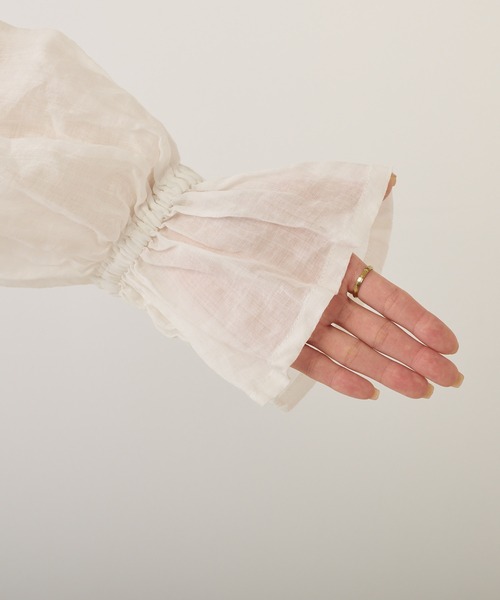 PUAL CE CIN（ピュアルセシン）の「【Du noir】ラミー2WAYリボンブラウス（シャツ/ブラウス・レディース・オフホワイト/ブルー/ブラック/ライトグレー・FREE）」の16枚目の写真