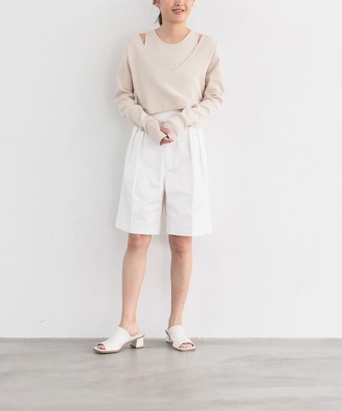 LEPSIM(レプシィム)の「【FOR I SERIES】レイヤード2Pテレコプルオーバー 194161(Tシャツ/カットソー・レディース・ブラック/ライトパープル/グレイッシュベージュ・FREE)」の11枚目の写真