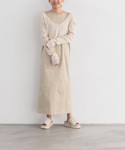 LEPSIM(レプシィム)の「【FOR I SERIES】レイヤード2Pテレコプルオーバー 194161(Tシャツ/カットソー・レディース・ブラック/ライトパープル/グレイッシュベージュ・FREE)」の13枚目の写真